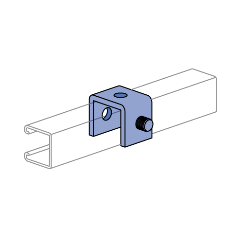 Unistrut P1320 - 2 Hole, 1 Stud, "U" Shape Fitting