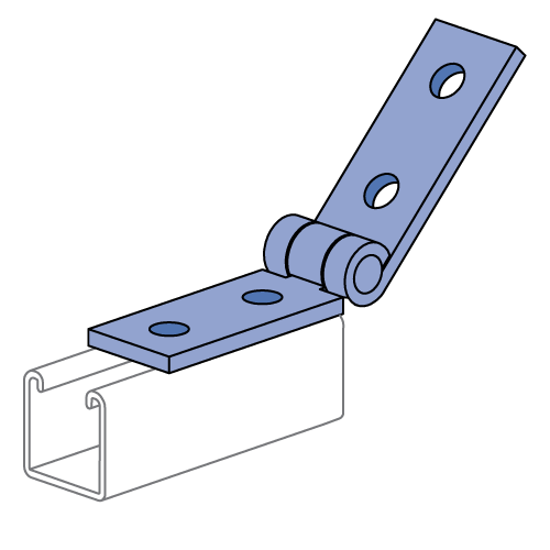 Unistrut P1354 - Adjustable 4-Hole Hinge