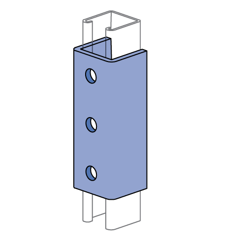 Unistrut P1376A - 3 Hole, "U" Shape Fitting