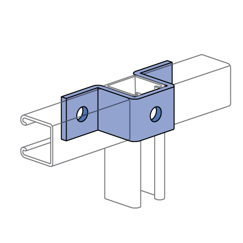 Unistrut P1383 - 3 Hole, "U" Shape Fitting