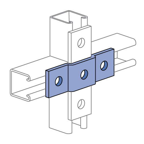 Unistrut P1455 - 3 Hole, "U" Shape Fitting