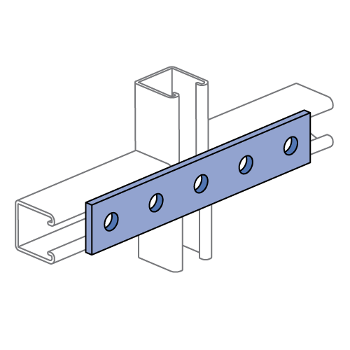 Unistrut P1941 - 5 Hole, Flat Plate Fitting