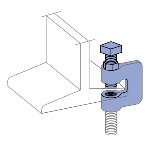 Unistrut P2895 - Beam Clamp for 3/8" Rod