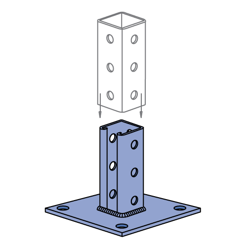 P9013 - Post Base (Telestrut)