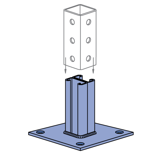 Unistrut P9014 - Post Base (Telestrut)