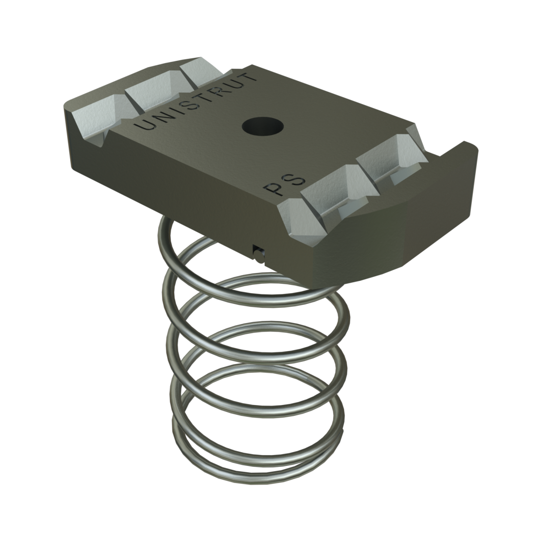 P1008 - 3/8''-16 CHANNEL NUTS W/SPRING (1-5/8" SERIES)