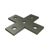 Unistrut P1028 - 5 Hole, Flat Plate Fitting