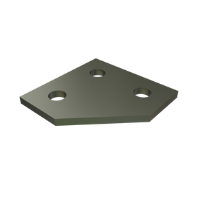 Unistrut P1334 - 3 Hole, Flat Plate Fitting