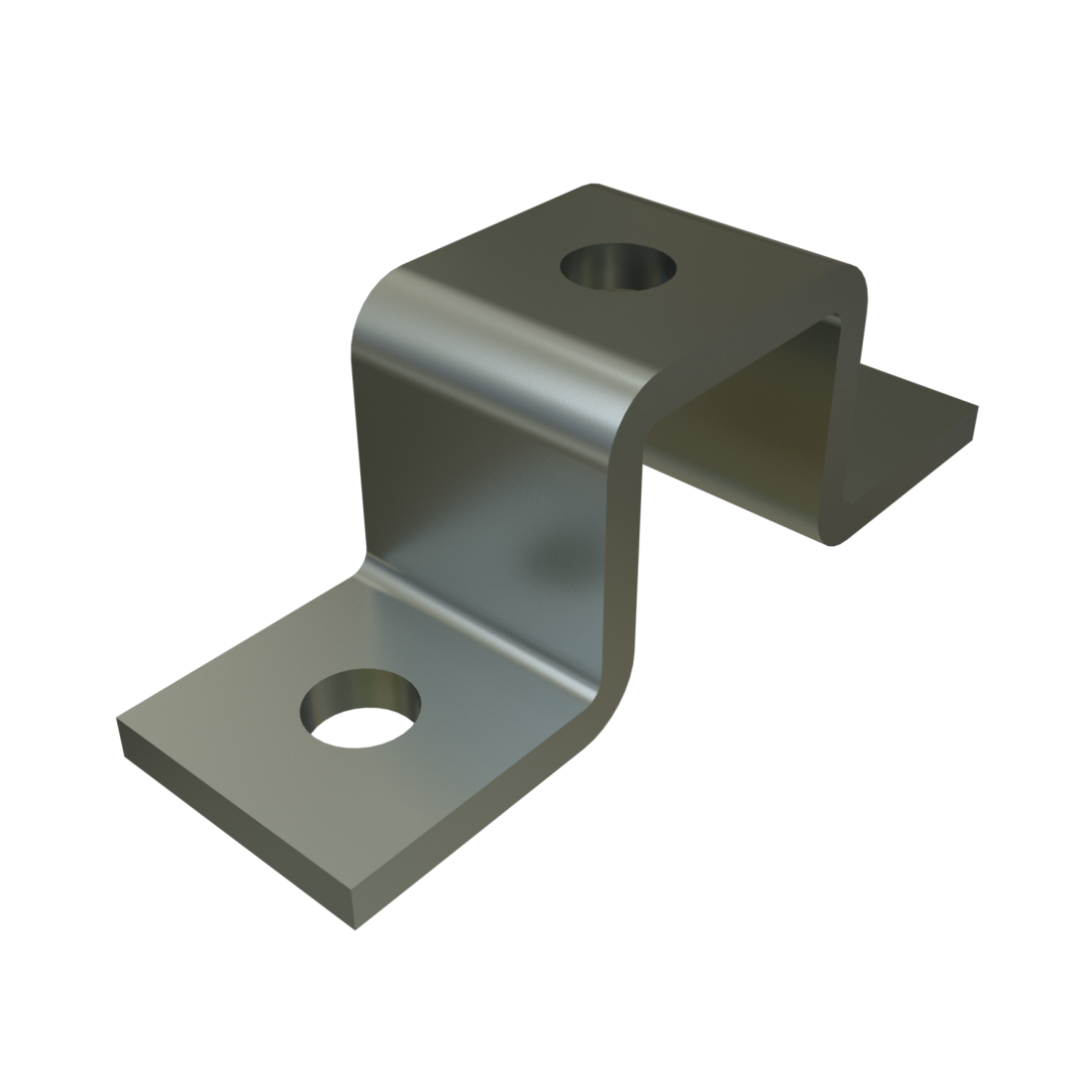 Unistrut P1732 - 1 Hole, 2 Tapped Holes, "U" Shape Fitting