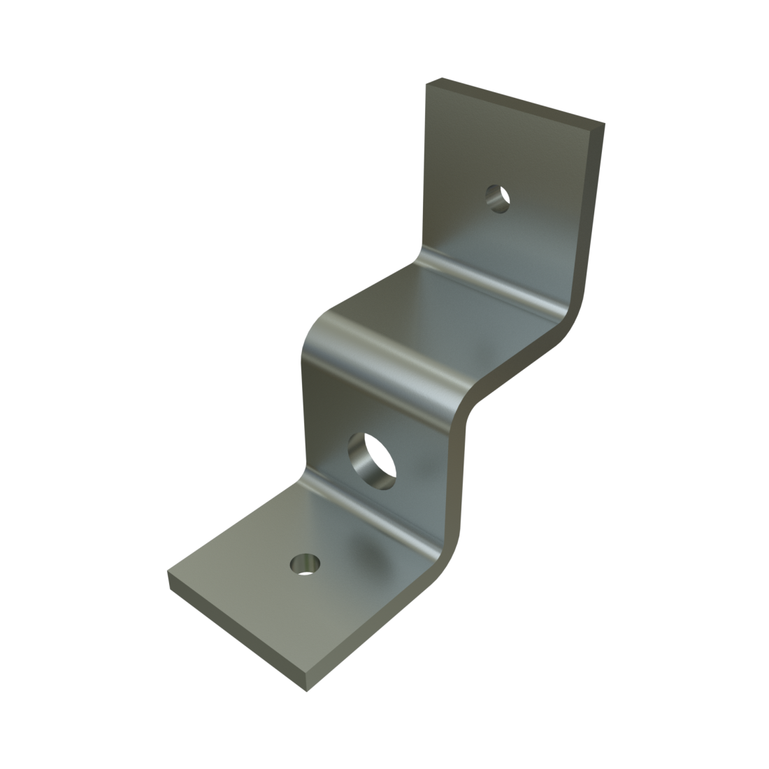 Unistrut P1734 - 1 Hole, 2 Tapped Holes, "Z" Shape Fitting