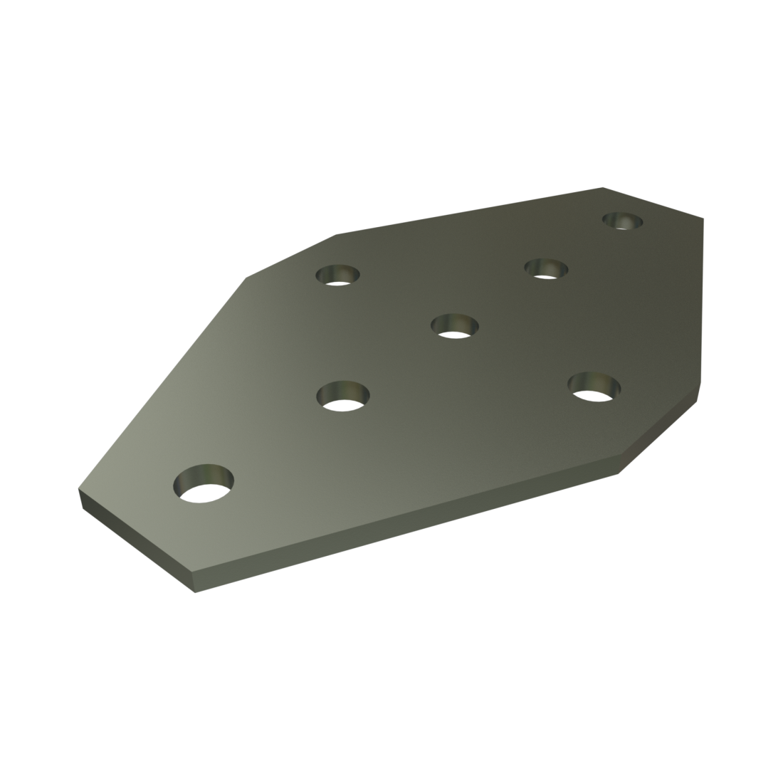 Unistrut P1950 - 7 Hole, Flat Plate Fitting