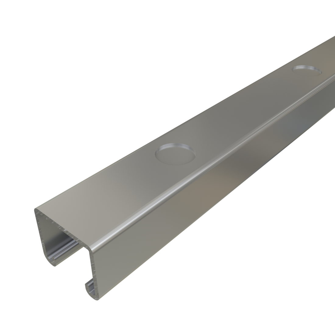 Unistrut P3000KO - 1-5/8" x 1-3/8", 12 Gauge Metal Framing Strut, Knock Outs