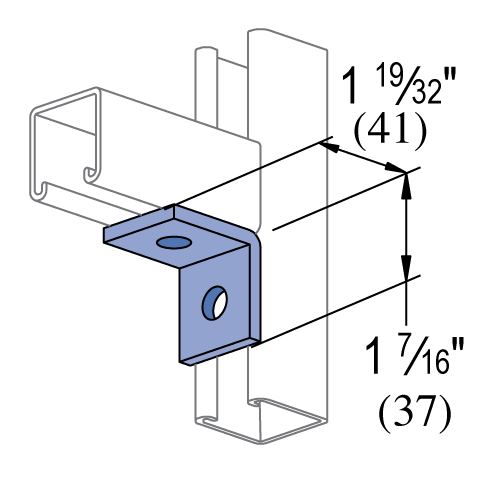 Unistrut A1026 - 2 Hole 90° Fitting (1-1/4" Series)
