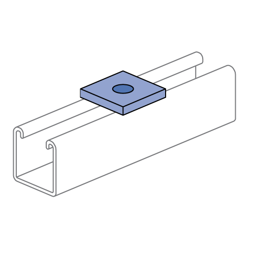 Unistrut A1063 - Flat Fitting (1-1/4" Series)