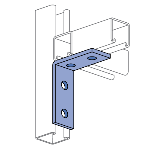 Unistrut A1325 - 4 Hole 90° Fitting (1-1/4" Series)