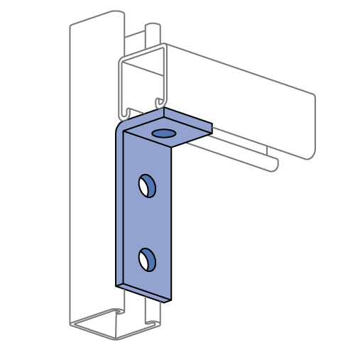 Unistrut A1326 - 3 Hole 90° Fitting (1-1/4" Series)
