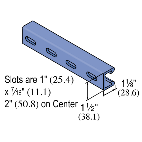 Unistrut F1200 Fiberglass Channel