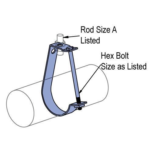 Unistrut J1205 - J-HANGER (1-5/8" SERIES) - 1/2" PIPE SIZE
