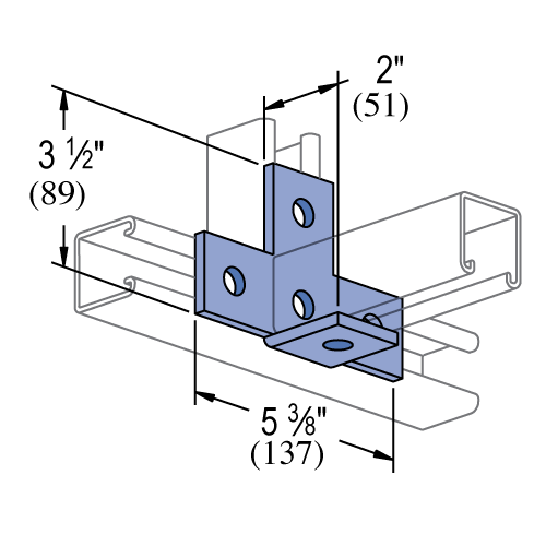 Unistrut P1029 - 5 Hole, 90° Fitting