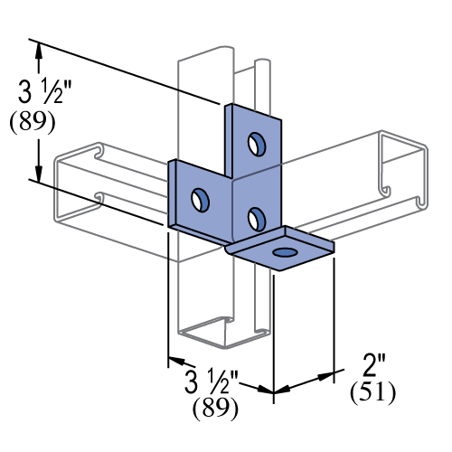 Unistrut P1034 - 4 Hole, 90° Fitting