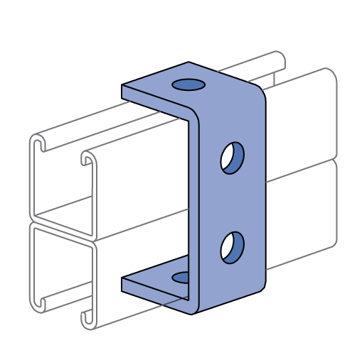 Unistrut P1044 - 4 Hole, "U" Shape Fitting