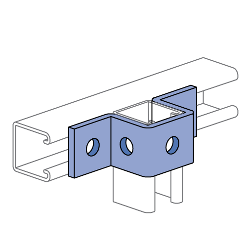 Unistrut P1047 - 5 Hole, "U" Shape Fitting