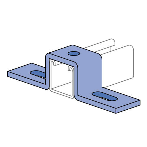 Unistrut P1049 - 3 HOLE "U" SHAPE FITTING (1-5/8" SERIES) - 8-1/2" WIDTH