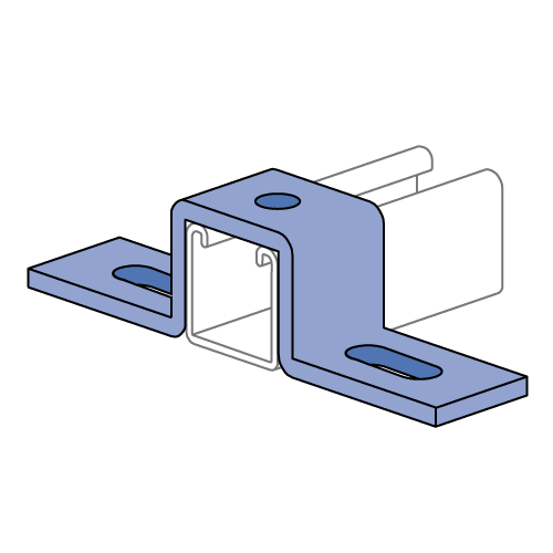 Unistrut P1050 - 3 HOLE "U" SHAPE FITTING (1-5/8" SERIES) - 10-3/8" WIDTH