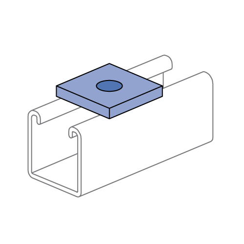 Unistrut P1062 - Square Washer (1-5/8" Series)