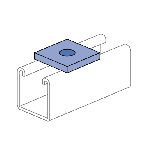 Unistrut P2490 - Square Washer (1-5/8" Series)