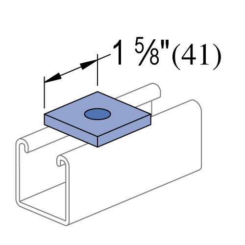 Unistrut P1062 - Square Washer (1-5/8" Series)