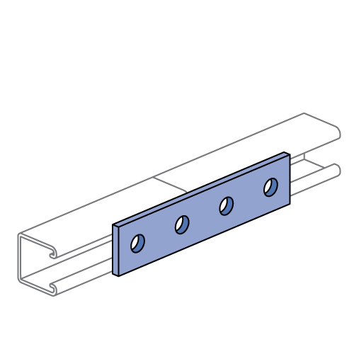 Unistrut P1067 - 4 Hole, Flat Plate Fitting