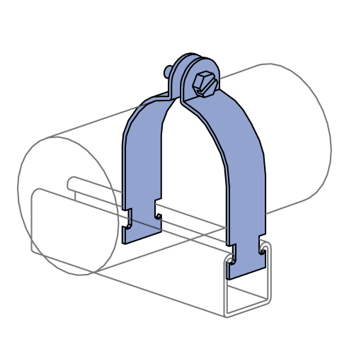 Unistrut P1117 - 2" Pipe and Rigid Steel Conduit Clamp (1-5/8" Series)