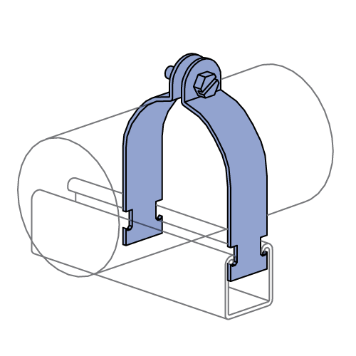 P1427AS - CONDUIT (EMT) CLAMP (1-5/8" SERIES) - 3/4" CONDUIT SIZE