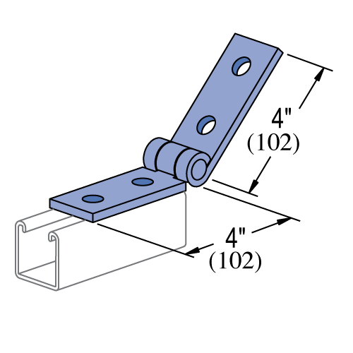 Unistrut P1354 - Adjustable 4-Hole Hinge