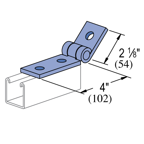 Unistrut P1354A - Adjustable 3-Hole Hinge