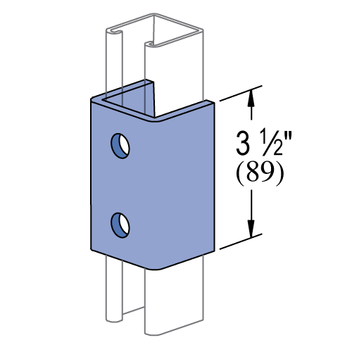 Unistrut P1376 - 2 Hole, "U" Shape Fitting