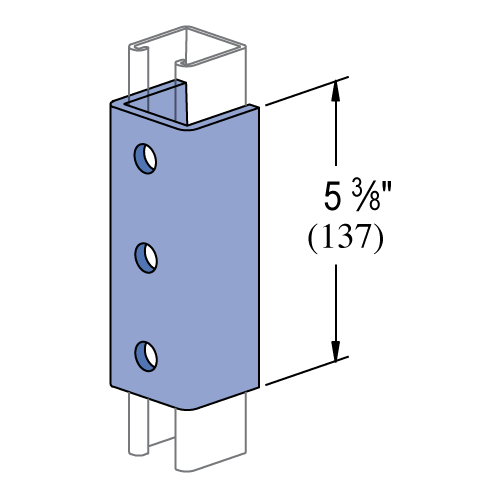 Unistrut P1376A - 3 Hole, "U" Shape Fitting