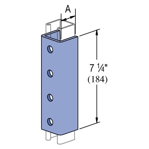 Unistrut P1377 - 4 Hole U-Shaped Splice