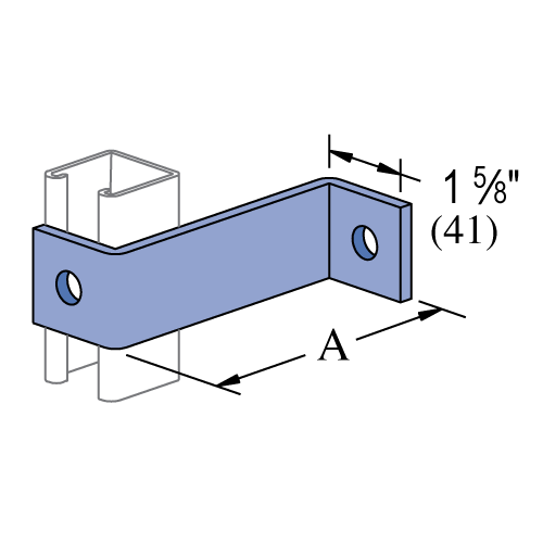 Unistrut P1479B - 2 Hole, "Z" Shape Fitting (1-5/8" Series) - 5" Length