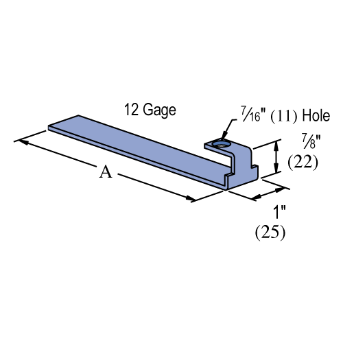 Unistrut P1654A - 6" - BEAM CLAMP (1-5/8" SERIES)