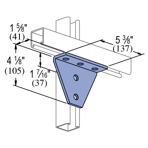 Unistrut P1728 - 5 Hole, 90° Fitting