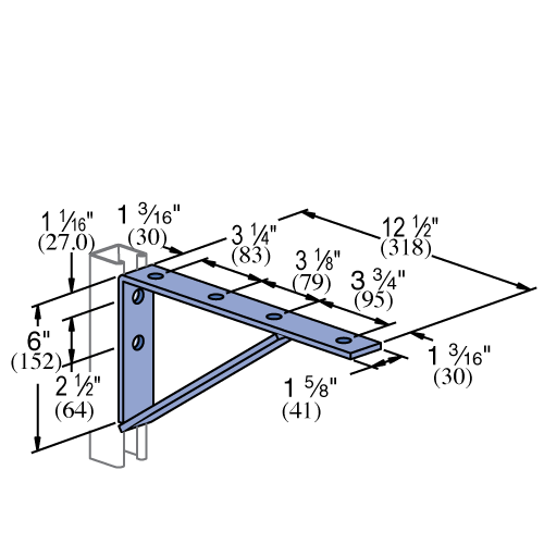 Unistrut P1773 - 12-1/2" Bracket
