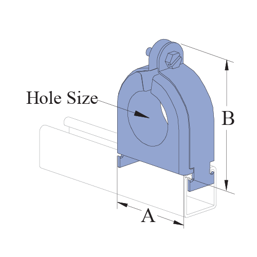 P1792A - 2-7/8" - PORCE-A-CLAMP (1-5/8" SERIES)