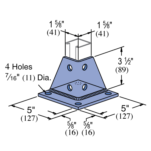 Unistrut P1887 - Post Base