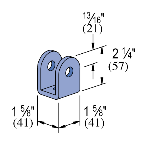 Unistrut P1973 - 3 Hole, "U" Shape Fitting