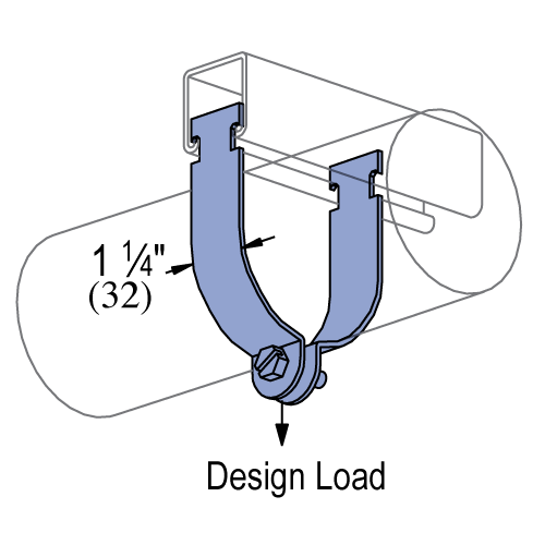 Unistrut P2024 - 1/4" O.D. Tubing Clamp (1-5/8" Series)