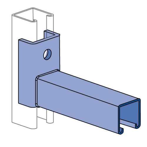 Unistrut P2231A & P2232A - 6" - 12" Bracket (slot down) (1-5/8" Series)