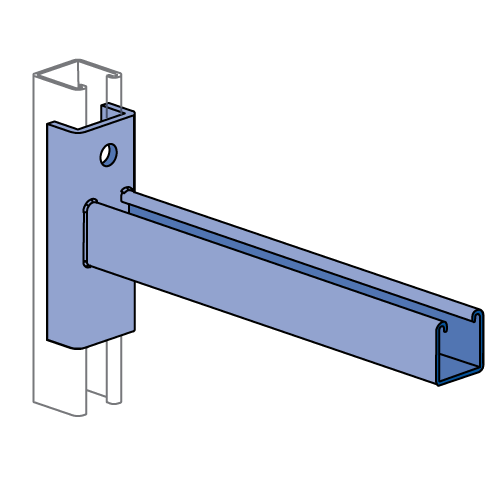 Unistrut P2233 & P2234 - 18" - 24" Bracket (slot up) (1-5/8" Series)