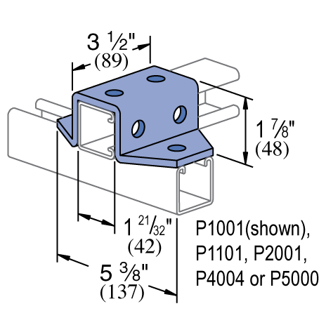 Unistrut P2326 - 6 Hole, "U" Shape Fitting